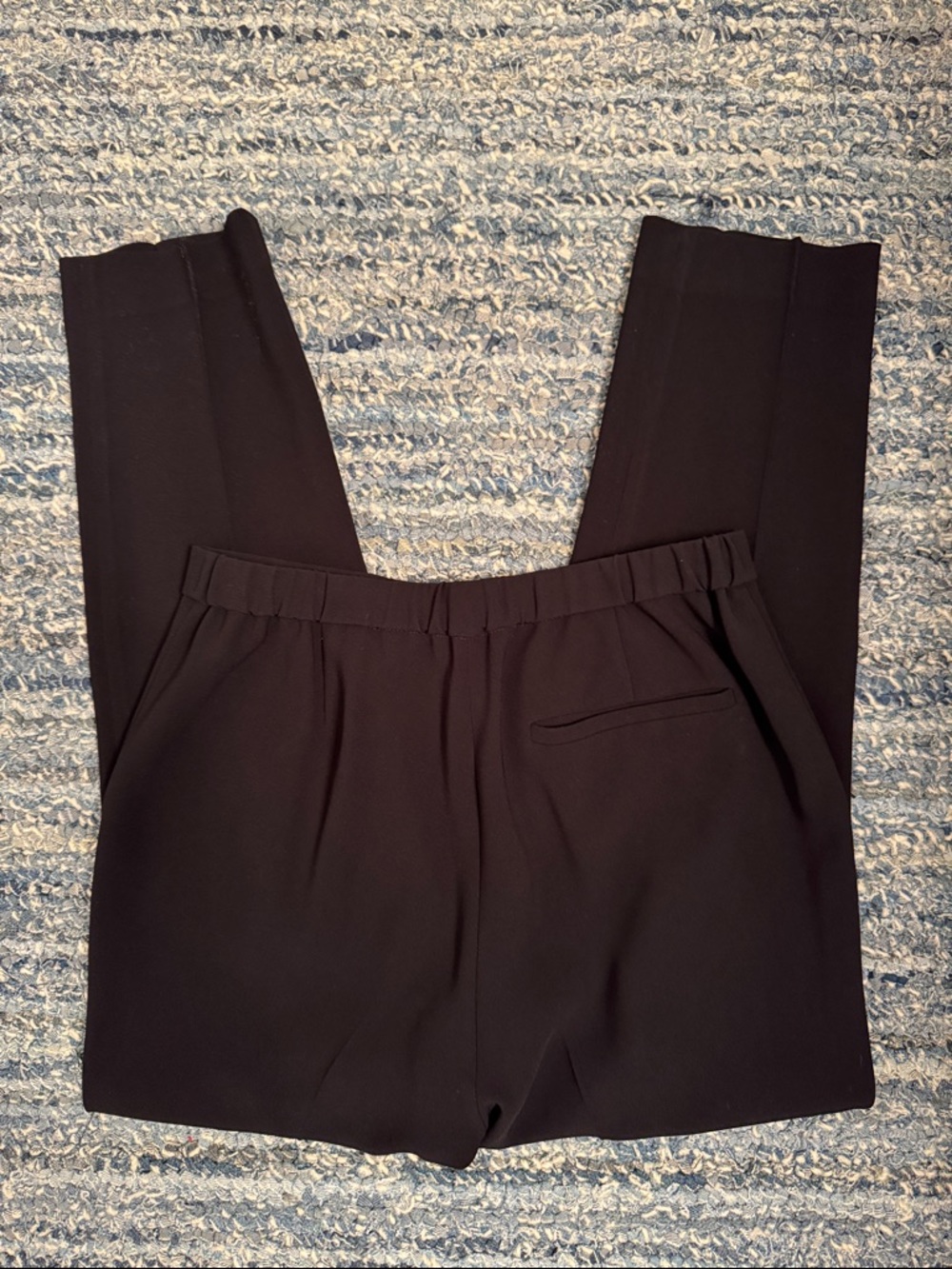 Theory Black Trecca Pull on modern Crepe Trousers